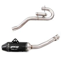 Escapamento Foco Racing F1 Crf 230 Preto All Black