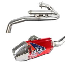 Escapamento Foco Racing F2 Crf 250f Vermelho