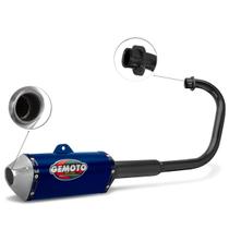 Escapamento Gemoto Esportivo Racing 3 Trioval Curva Preta Titan 150 Esd 2004 À 2008 Escapamento Gemoto Esportivo Racing 3 Trioval Curva Preta Titan 150 Esd 2004 À 2008