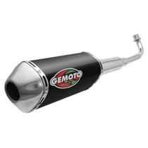 Escapamento Gemoto Racing 3 Trioval Biz 100 2013 - 2015 Cromado Ponteira Preta