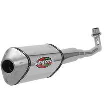 Escapamento Gemoto Racing 3 Trioval Biz 125 2005 - 2008 Cromado Ponteira