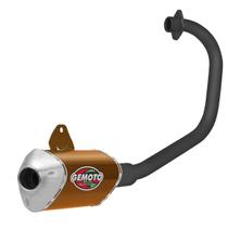 Escapamento Gemoto Racing 3 Trioval Curva Preta Fan 160 / Cargo 160 / Start 160 2016 À 2017