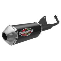 Escapamento Gemoto Racing 3 Trioval Curva Preta Pop 100 2007 À 2015