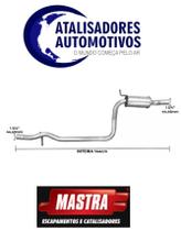 Escapamento INTERMEDIARIO FORD ECOSPORT 1.6 8V ZETEC ROCAM 2009 2010 2011 2012 - Mastra FR3617M