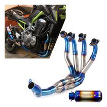 Escapamento Kawazaki Z900 Esportivo Completo Full Inox Com Ponteira Sem Adapatações Plug And Play Cores
