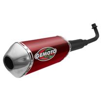 Escapamento Moto Honda Biz 100 2013 À 2015 Gemoto Racing 3 Trioval Curva Preta