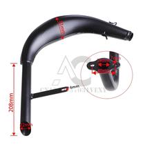 Escapamento Preto Curvo Para Motores a Gasolina 50cc 80cc 2 Tempos De Bicicletas - Peças Para