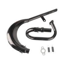 Escapamento Preto Curvo Para Motores a Gasolina 50cc 80cc 2 Tempos De Bicicletas - Peças Para