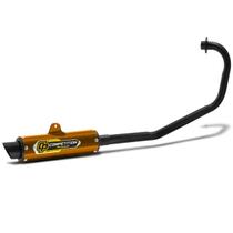 Escapamento Pro Tork Competition Curva Preta Moto Honda Fan 160 Start 160 Alto Desempenho