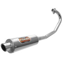 Escapamento Pro Tork Mini Turbo Fan E Cg Start 160 2015 À 2023 Curva Cromada