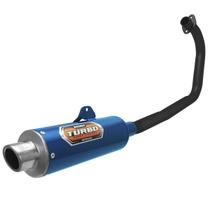 Escapamento Pro Tork Mini Turbo Moto Honda Titan 150 Esd 2004 À 2008 Curva Preta