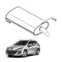 Escapamento Silencioso Peugeot 207 SW 1.6 16V 2012 2013 Tras