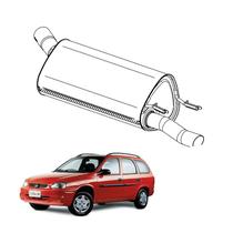 Escapamento Silencioso Traseiro Corsa 1.0 Wagon 1997 a 2002 Escapamento Silencioso Traseiro Corsa 1.0 Wagon 1997 a 2002