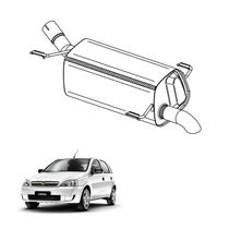 Escapamento Silencioso Traseiro Corsa 1.4 Hatch 2007 a 2010