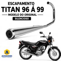 Escapamento Titan 125 1996 a 1999 Cromado Modelo Original Silencioso