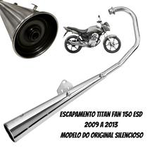 Escapamento Titan Fan 150 ESD 2009 a 2013 Modelo Original Silencioso