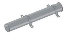 Escapamento Tubo Terminal 4 poleg VW Constellation 17280/24280 Advantech 2012 em diante Euro5