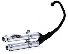 Escape / Ponteira Coyote Competition Duplo em Alumínio - CBX 250 Twister até 2008 - Honda