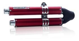 Escape / Ponteira Coyote Competition Duplo em Alumínio Colorido (Anodizado) - Biz 125 ano 2011 até 2017 - Honda