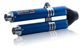 Escape / Ponteira Coyote Competition Duplo em Alumínio Colorido (Anodizado) - Fazer 150 - Yamaha Escape / Ponteira Coyote Competition Duplo em Alumínio Colorido (Anodizado) - Fazer 150 - Yamaha