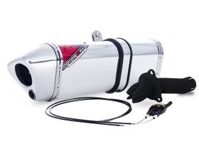 Escape / Ponteira Coyote Modelo TRS 2 Way + Mais em Alumínio - CB 300 R - Honda