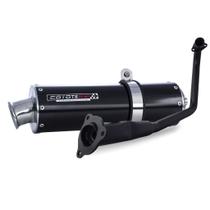 Escape / Ponteira Coyote RS1 em Alumínio Redondo - Factor DX 150 Ano 2025 em Diante - Yamaha - Preto