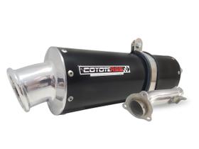 Escape / Ponteira Coyote RS3 Alumínio Oval - CB 500 F / R / X ano 2014 até 2021 - Honda