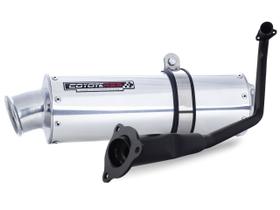 Escape / Ponteira Coyote RS3 Alumínio Oval - CG 150 Titan / Fan ESDi / EX ano 2009 até 2013 - Honda