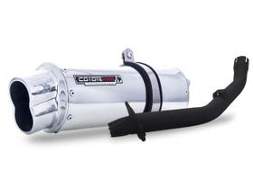 Escape / Ponteira Coyote RS5 Boca 8 Aluminio Oval - Bros 125 / 150 NX-R até 2008 - Honda
