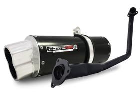 Escape / Ponteira Coyote RS5 Boca 8 Aluminio Oval - CG 125 Fan até 2008 - Honda