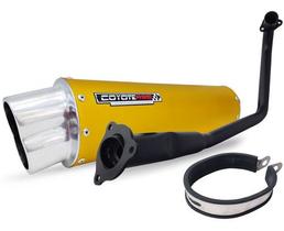 Escape / Ponteira Coyote RS5 Boca 8 Aluminio Oval Dourado - CB 300 F Twister - Honda Escape / Ponteira Coyote RS5 Boca 8 Aluminio Oval Dourado - CB 300 F Twister - Honda