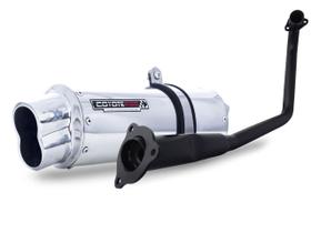 Escape / Ponteira Coyote RS5 Boca 8 Aluminio Oval - Fazer 250 2009 até 2015 ( com Sonda ) - Yamaha