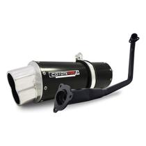 Escape Ponteira Coyote RS5 Boca 8 em Alumínio Oval DK 160 Ano 2022 em Diante Haojue Preto