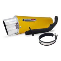 Escape / Ponteira Coyote RS5 Boca 8 em Alumínio Oval - Sahara 300 ano 2023 em Diante - Honda Escape / Ponteira Coyote RS5 Boca 8 em Alumínio Oval - Sahara 300 ano 2023 em Diante - Honda