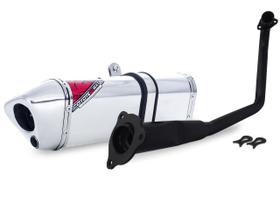 Escape / Ponteira Coyote TRS 2 Way Alumínio - Fazer 150 / YBR 150 Factor ano 2016 em Diante - Yamaha Escape / Ponteira Coyote TRS 2 Way Alumínio - Fazer 150 / YBR 150 Factor ano 2016 em Diante - Yamaha