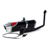 Escape / Ponteira Coyote TRS 2 Way + Mais em Alumínio - DK 160 ano 2022 em Diante - Haojue - Preto