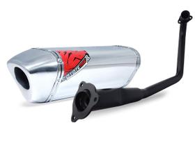 Escape / Ponteira Coyote TRS Tri-Oval Alumínio - CG 125 Fan 2009 até 2013 / 2014 em Diante - Honda