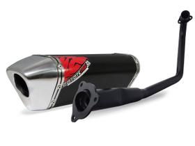 Escape / Ponteira Coyote TRS Tri-Oval Alumínio - YBR 125 Factor 2009 até 2016 - Yamaha