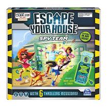Escape Room The Game, Escape Your House: Spy Team Fun Strategy Family Board Game, para crianças de 8 anos ou mais - Spin Master Games