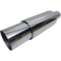 Escape Traseiro Esportivo Universal Cromado 3 Polegadas