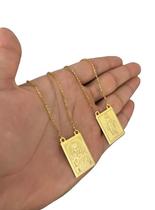 Escapulário 1Mm Jesus Nossa Sra Das Graças - Banhado A Ouro