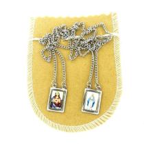 Escapulário 60cm 1mm N S Graça + S C Jesus Aço Inox GG142