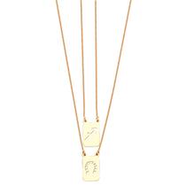 Escapulário 60cm Amuleto Do Signo De Sagitário E Ferradura Prata Banhado A Ouro 18k Escapulário 60cm Amuleto Do Signo De Sagitário E Ferradura Prata Banhado A Ouro 18k