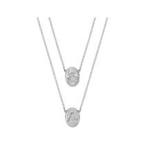 Escapulário Aço S. C. de Jesus e São Jorge Oval 22x17mm 60cm