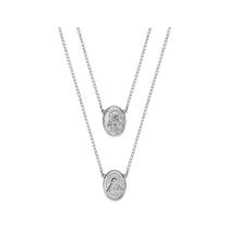 Escapulário Aço S. C. de Jesus e São Miguel Oval