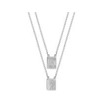 Escapulário Aço S.C. Jesus e Santo Expedito 15x11mm 60cm