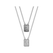 Escapulário Aço S. C. Jesus e São Jorge 14x11mm 60cm