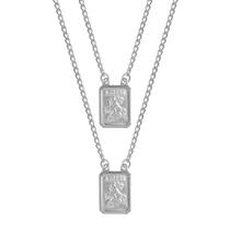 Escapulário Aço São Jorge com São Jorge 14x11mm 60cm