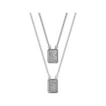 Escapulário Aço São Jorge e São Miguel 14x11mm 60cm