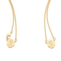 Escapulário banhado ouro 3x 24k 18k e 22k unissex infantil rommanel anjo da guarda 532349